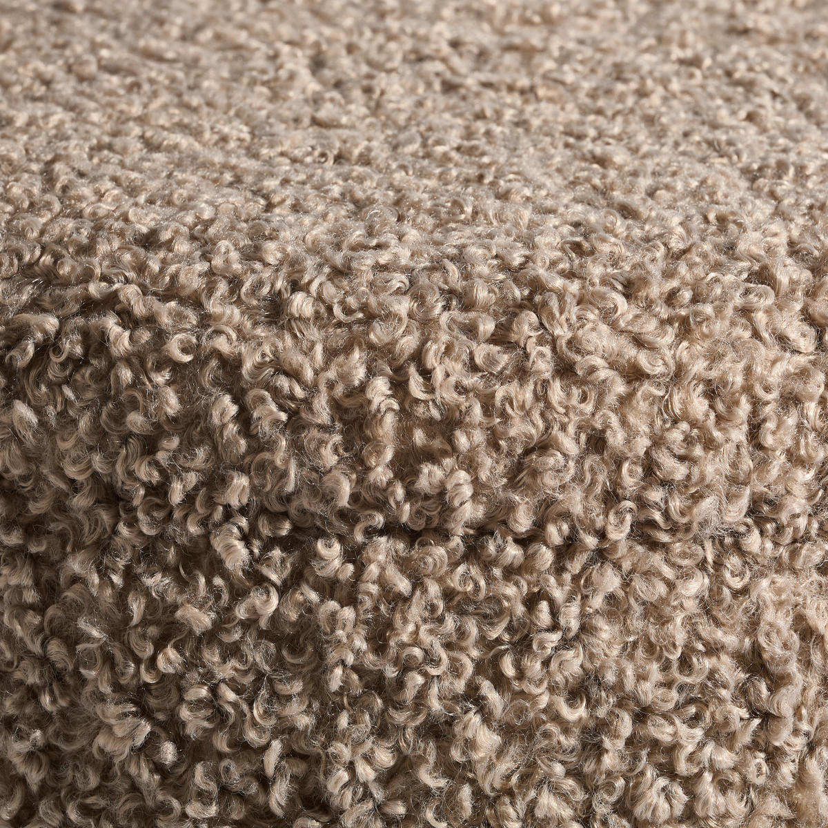 HOCKER Teddystoff Hellbraun  - Hellbraun, Design, Textil (38/42/38cm) - MID.YOU