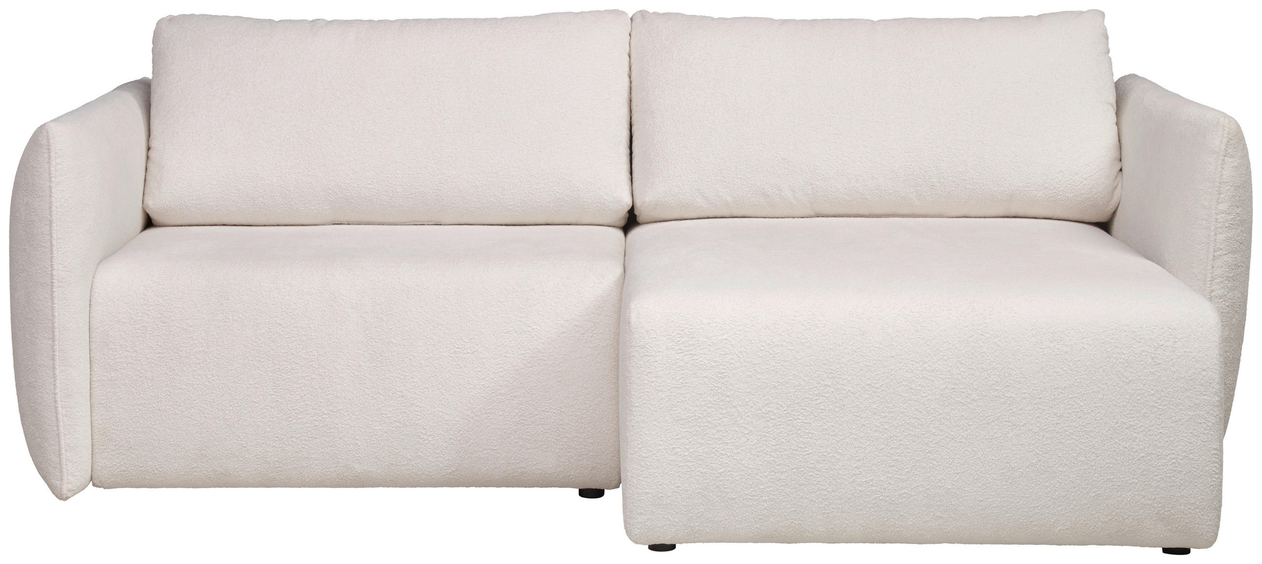 ECKSOFA Creme Jersey Rückenkissen, Bettkasten, Schlaffunktion, Rücken echt, Liegefläche im Originalstoff  - Creme/Schwarz, KONVENTIONELL, Kunststoff/Textil (238/148cm) - Carryhome