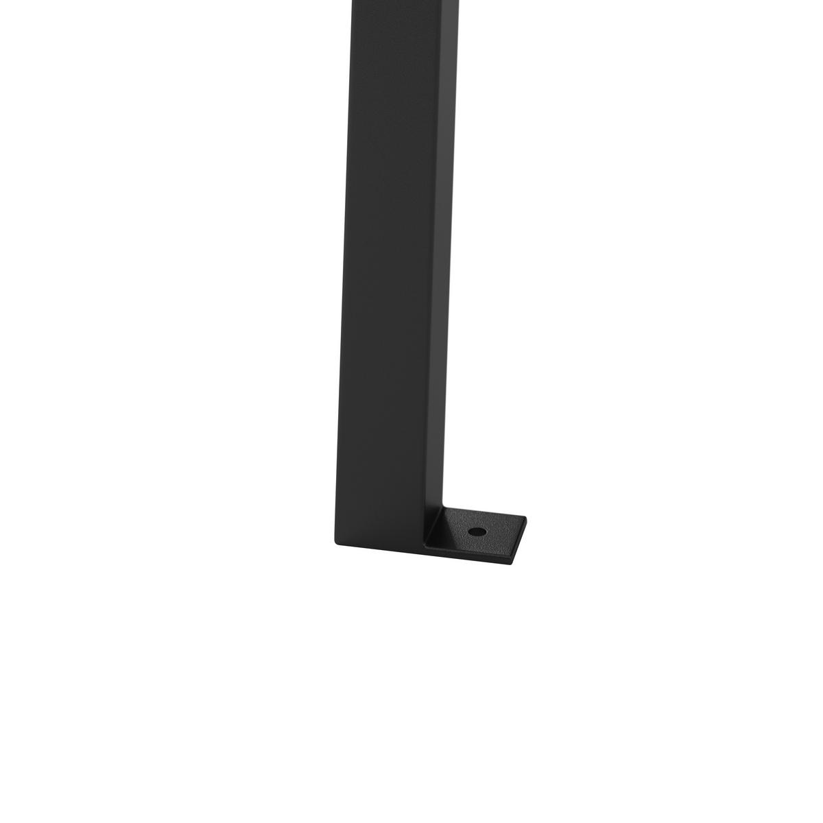 GARTENBANK 125/81/60 cm  in Schwarz  - Schwarz, MODERN, Kunststoff/Metall (125/81/60cm) - Ambia Garden
