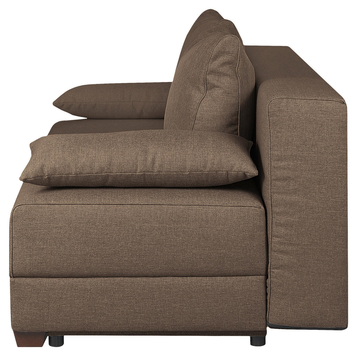 SCHLAFSOFA in Webstoff Braun  - Dunkelbraun/Braun, Design, Holz/Textil (202/85/110cm) - MID.YOU