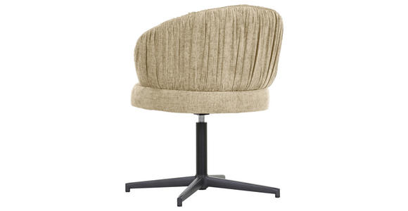 STUHL - Beige/Schwarz, Design, Textil/Metall (63/82/65cm) - Novel