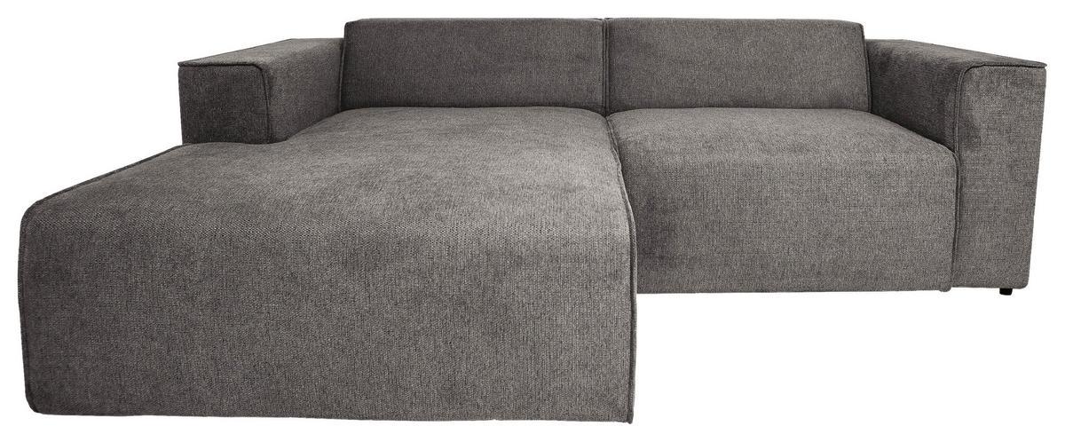 ECKSOFA Grau Struktur  - Schwarz/Grau, Design, Kunststoff/Textil (161/234cm) - P & B