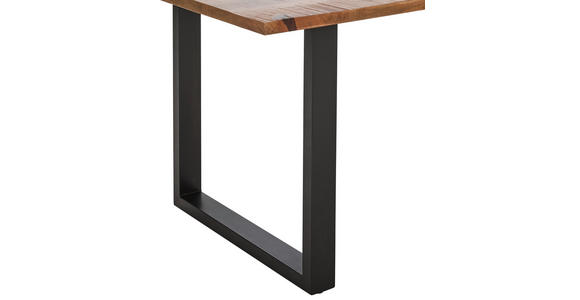 ESSTISCH - Schwarz/Naturfarben, LIFESTYLE, Holz/Metall (180/90/76cm) - Landscape