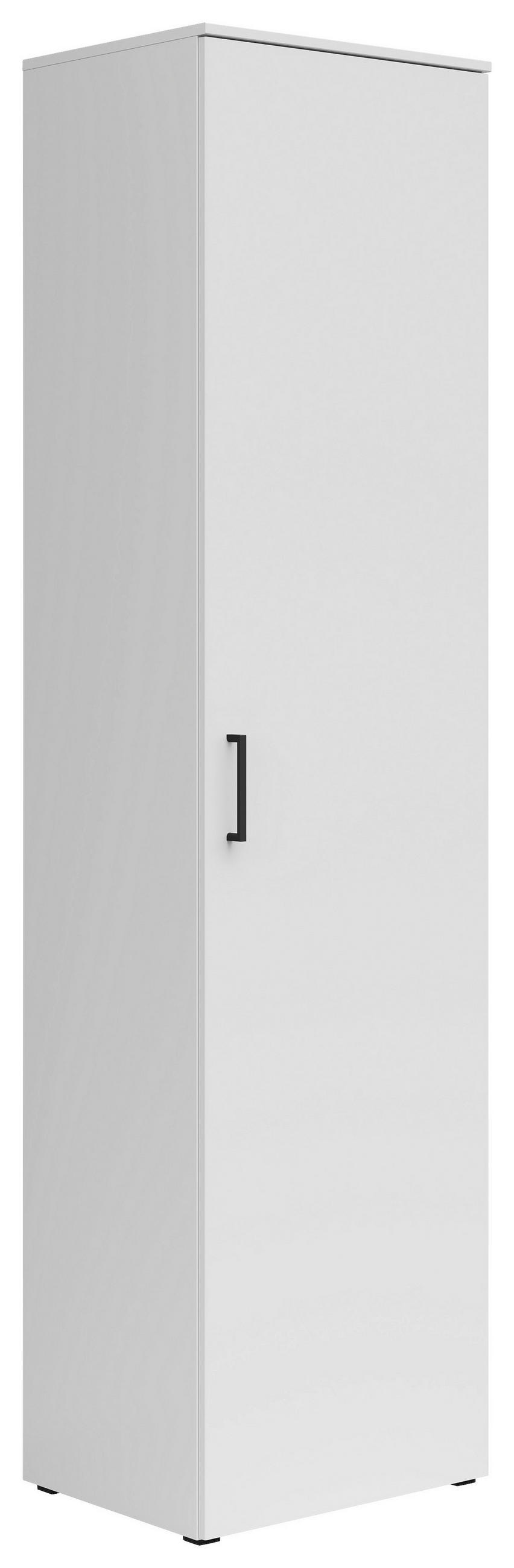 MEHRZWECKSCHRANK 50/195/40 cm  in Weiß  - Anthrazit/Schwarz, MODERN, Holzwerkstoff/Kunststoff (50/195/40cm) - Carryhome