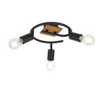 SPOTLIGHT 25/14 cm   - brun/svart, Basics, metall/trä (25/14cm) - Globo