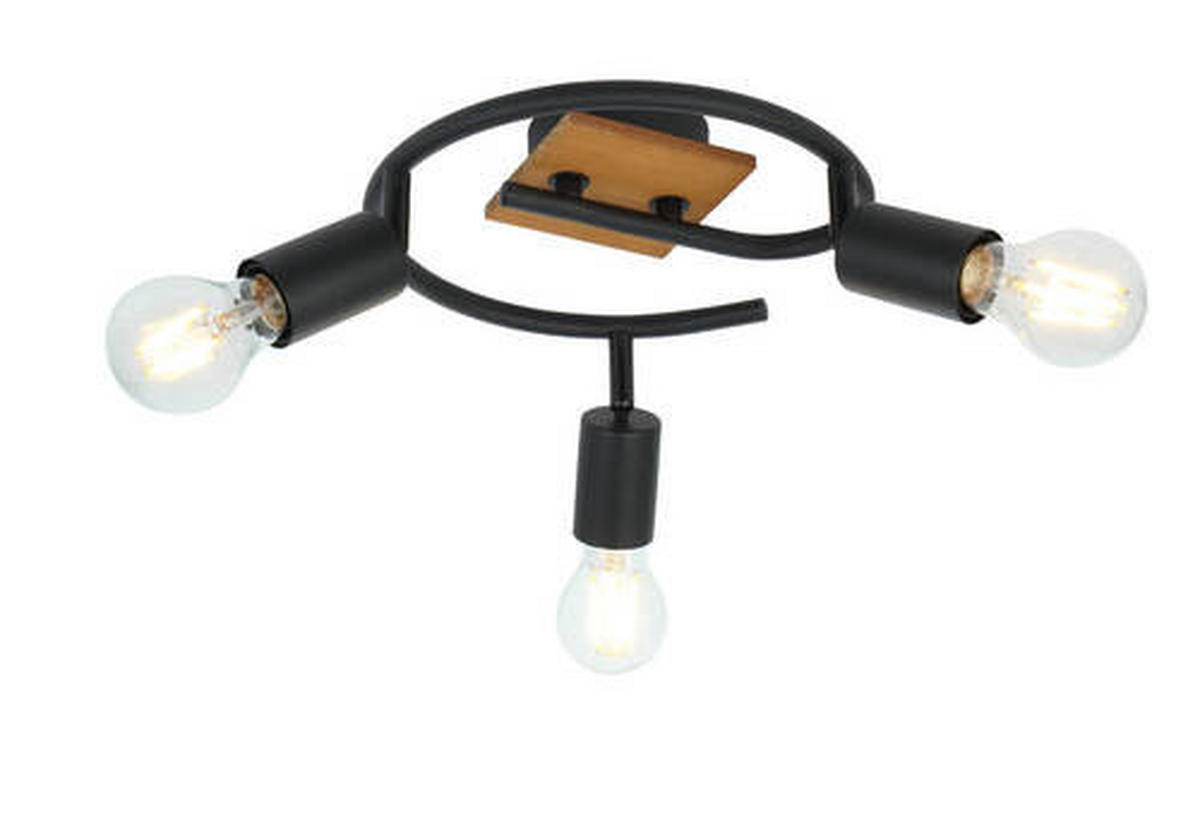 SPOTLIGHT 25/14 cm   - brun/svart, Basics, metall/trä (25/14cm) - Globo