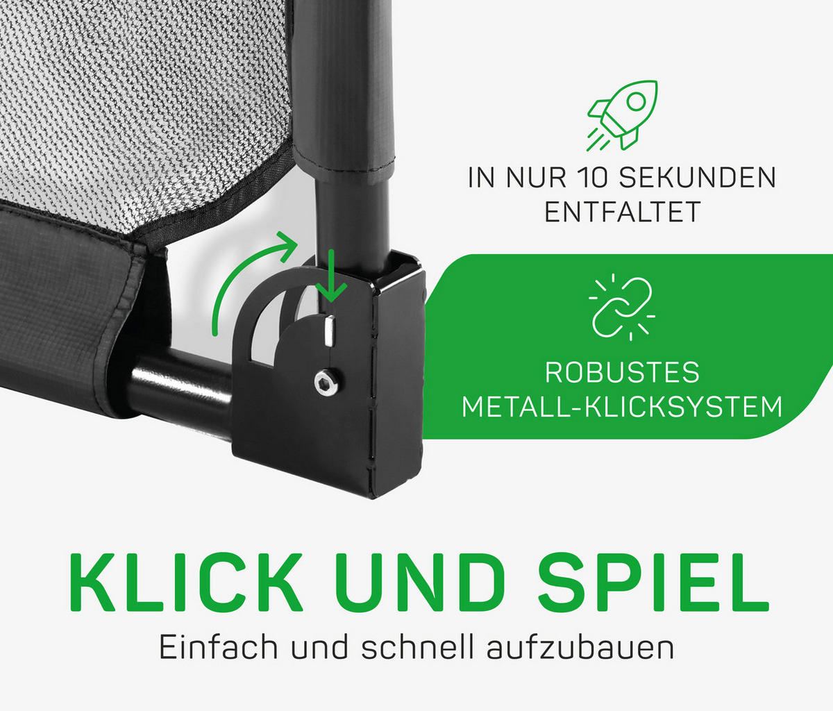 FUßBALLTOR  - Schwarz, KONVENTIONELL, Metall (100/60/60cm) - Salta