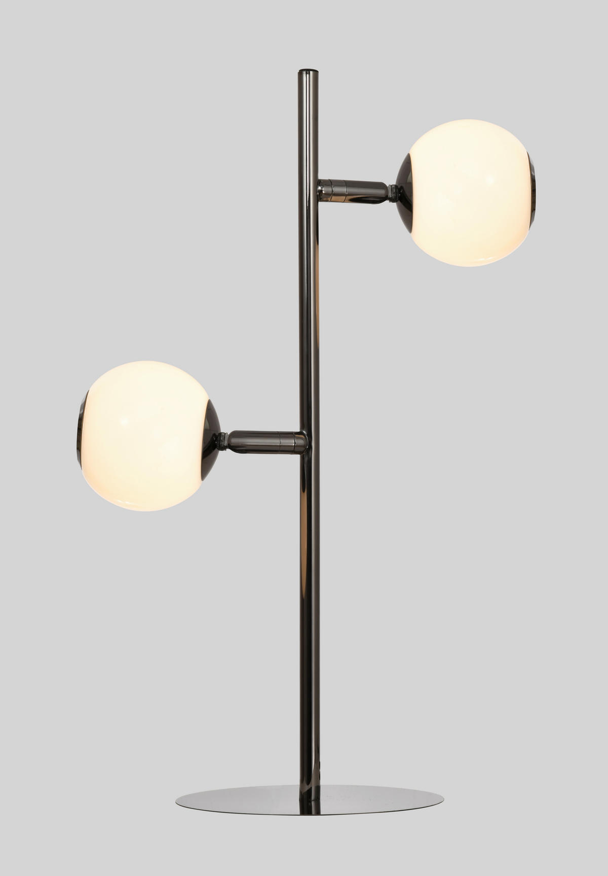 LED-TISCHLEUCHTE Luberon 32,5/49,5/19 cm  - Schwarzchrom, Design, Glas/Kunststoff (32,5/49,5/19cm)