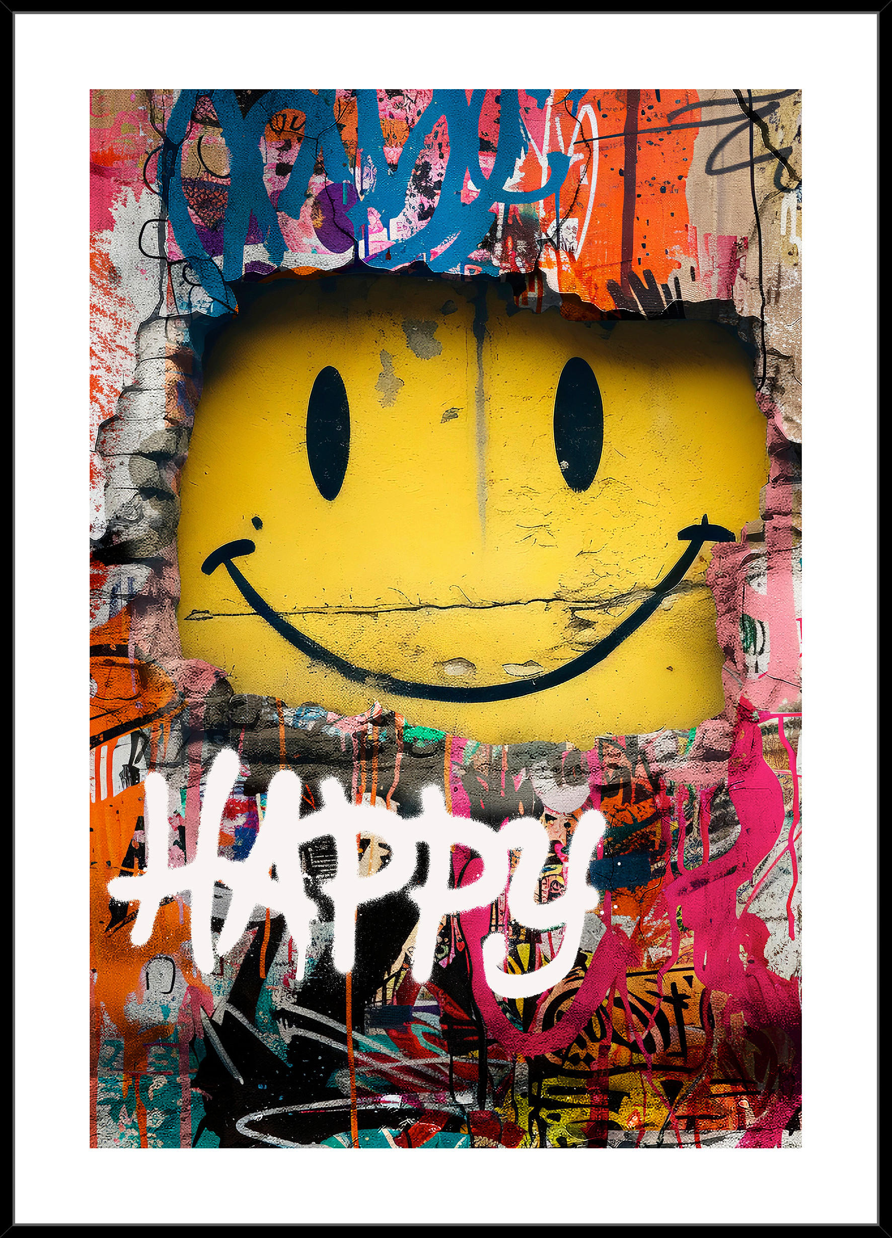 KUNSTDRUCK Text, Stillleben 50/70 cm  - Multicolor, Trend, Holzwerkstoff (50/70cm) - Monee