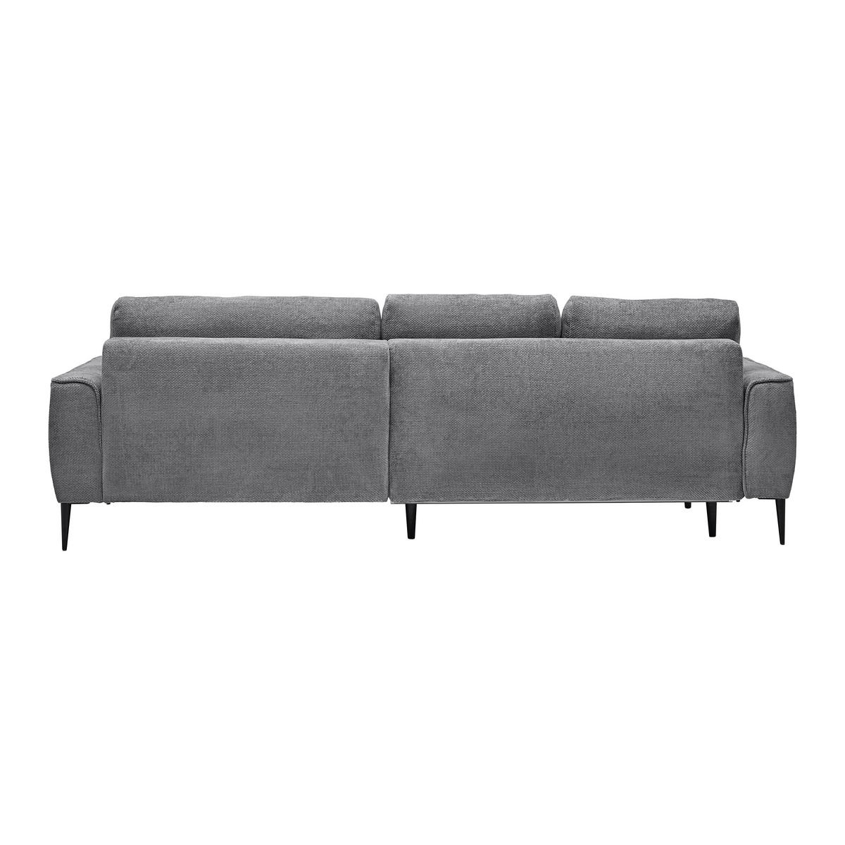 HÖRNSOFFA i vävt tyg grå  - grå/svart, Modern, metall/textil (255/164cm) - MID.YOU