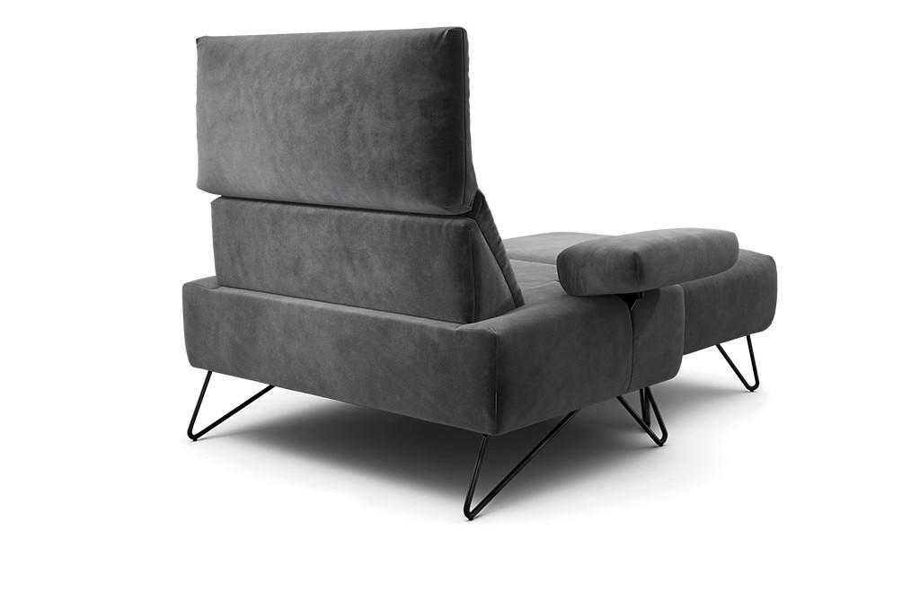 Thumbnail - Sensoo Sesselset Cosy, Anthrazit, Textil, 114-142x85x86-94 cm, Stoffauswahl, Wohnzimmer, Sessel, Relaxsessel