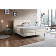 BOXSPRINGBETT 160/200 cm  in Creme  - Creme/Schwarz, KONVENTIONELL, Textil/Metall (160/200cm) - Dieter Knoll