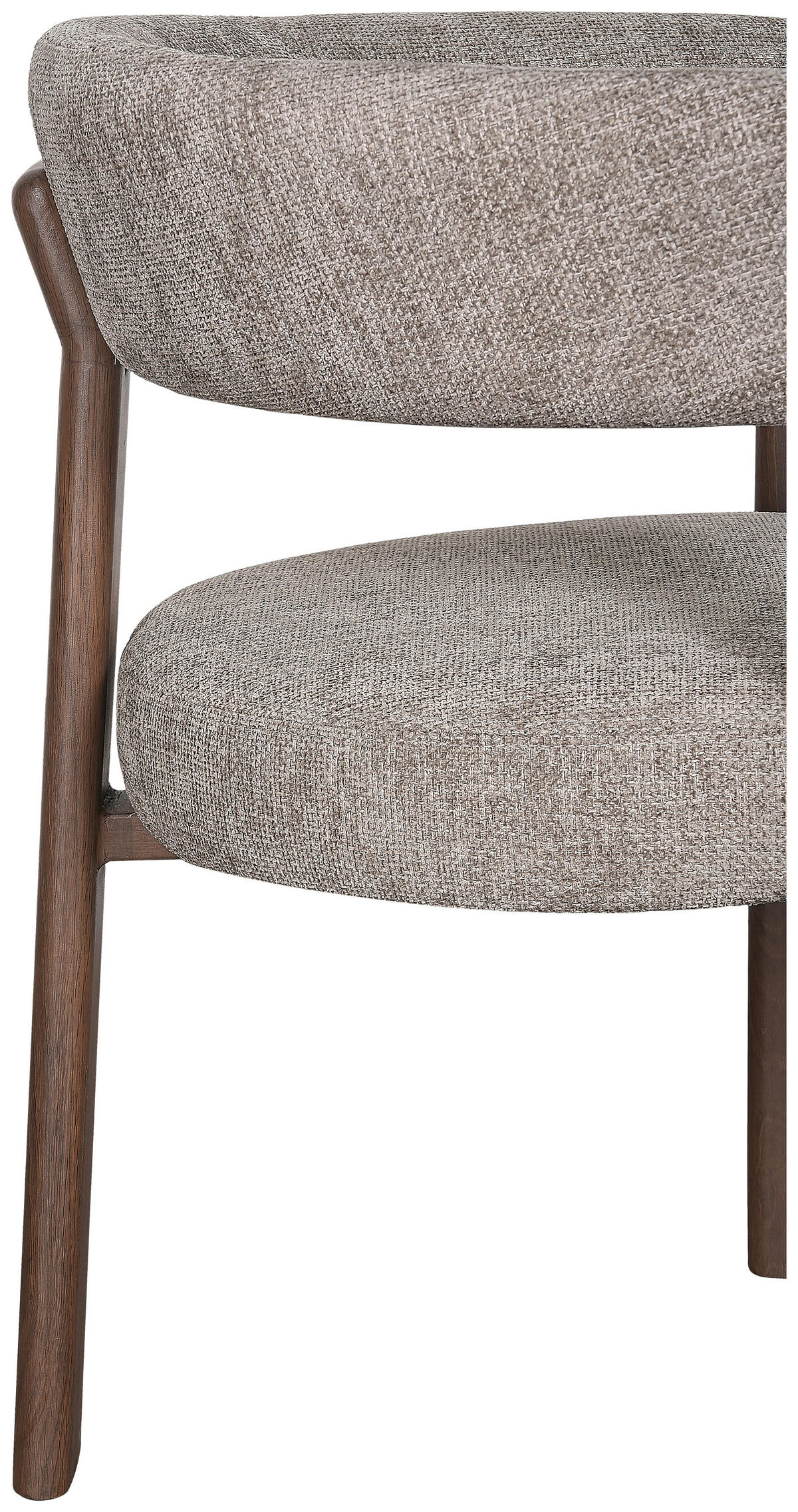 ARMLEHNSTUHL   Webstoff  Hellbraun, Walnussfarben  - Hellbraun/Walnussfarben, MODERN, Textil/Metall (62/74/56,5cm) - Livetastic