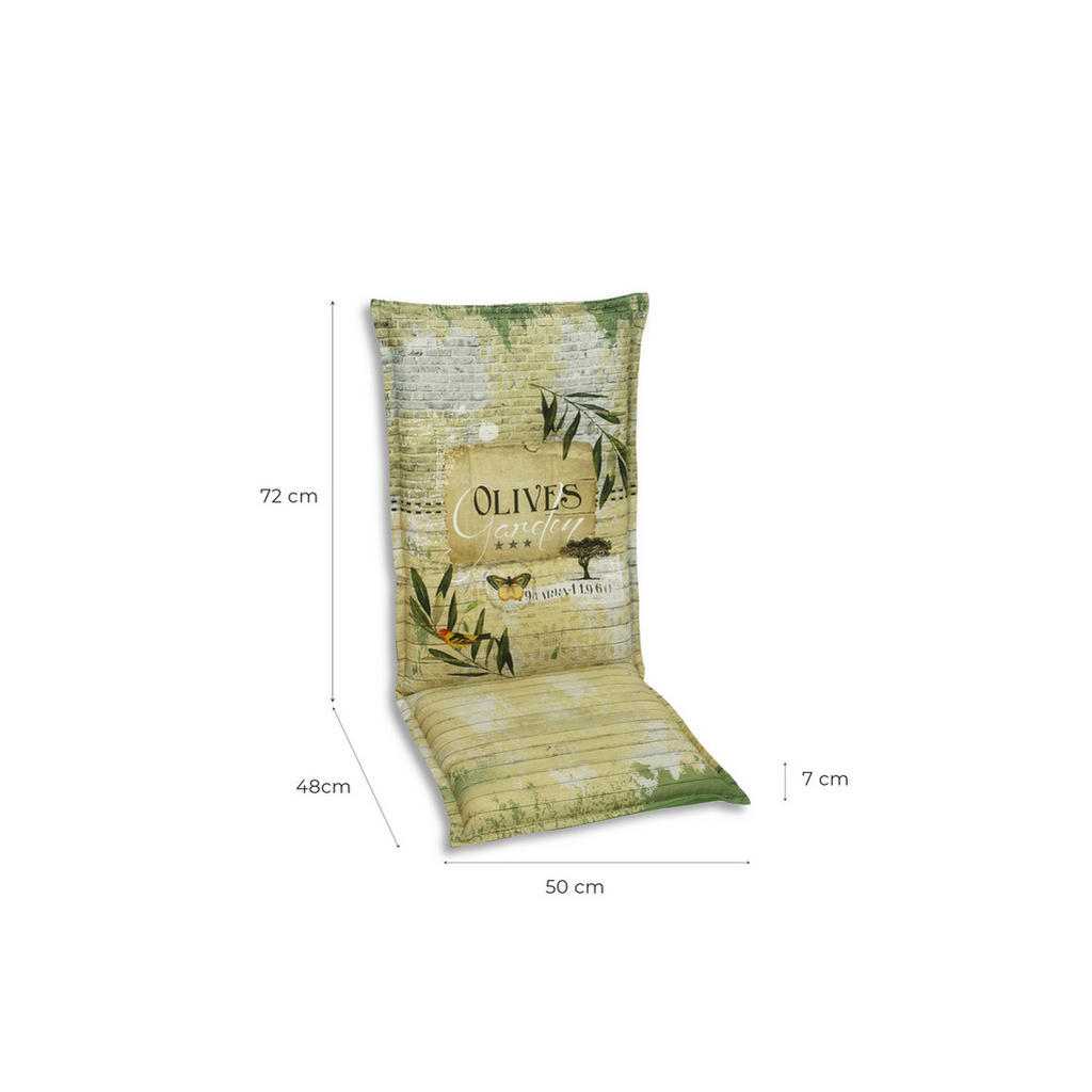 Thumbnail - Xxxl Sesselauflagenset, Grün, Dunkelgrün, Hellgrün, Textil, 2-teilig, Floral, Füllung: Schaumstoff, Vlies, 50x7x120 cm, ...