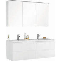 BADEZIMMER  in 140 cm  - Weiß, Design, Glas/Holz (140cm) - Novel