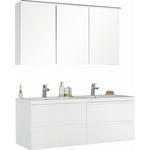 BADEZIMMER  in 140 cm  - Weiß, Design, Glas/Holz (140cm) - Novel