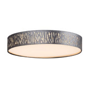 Led-deckenleuchte - Silberfarben, Design, Textil/Metall (40/10,5cm)
