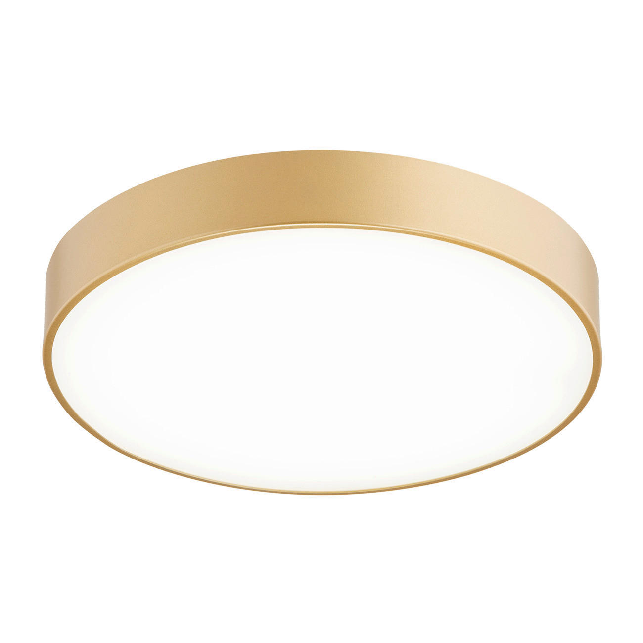 LED-DECKENLEUCHTE 34/34/5 cm   - Transparent/Goldfarben, KONVENTIONELL, Kunststoff/Metall (34/34/5cm)