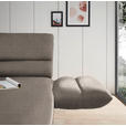 ECKSOFA  in Flachgewebe Taupe  279-327/176-217 cm  - Taupe/Schwarz, Design, Textil/Metall (279-327/176-217cm) - Dieter Knoll