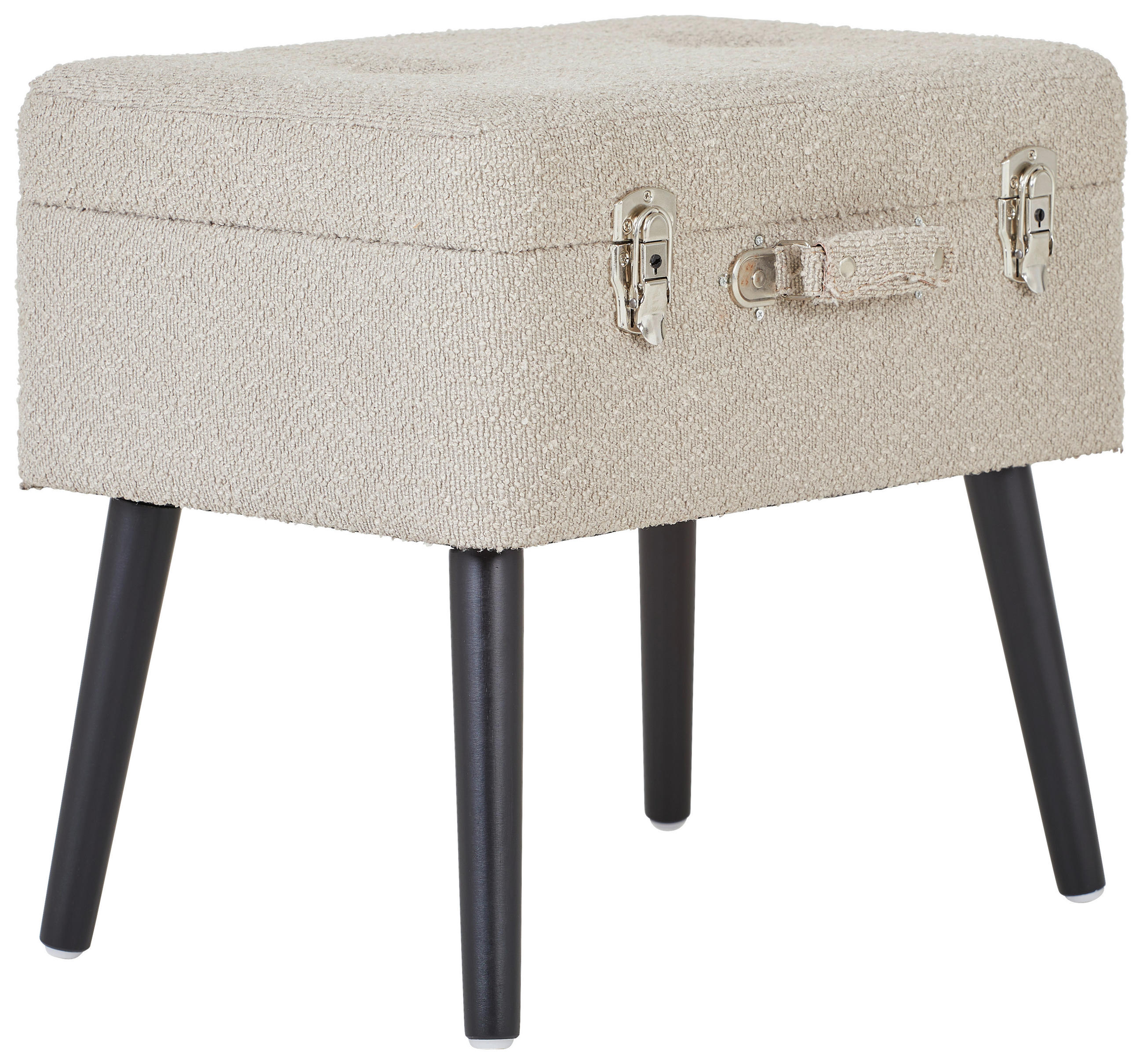 Xora Hocker Schwarz, Beige 50x46x35 cm