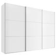 SCHWEBETÜRENSCHRANK  in Weiß  - Alufarben/Weiß, Holzwerkstoff/Metall (249/222/68cm) - Moderano