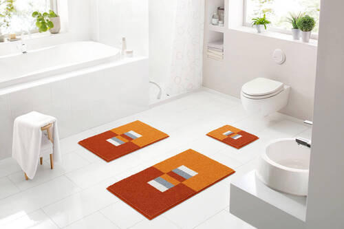 PREDLOŽKA PRED BIDET, 40/50 cm - oranžová, Basics, textil/plast (40/50cm) - Grund