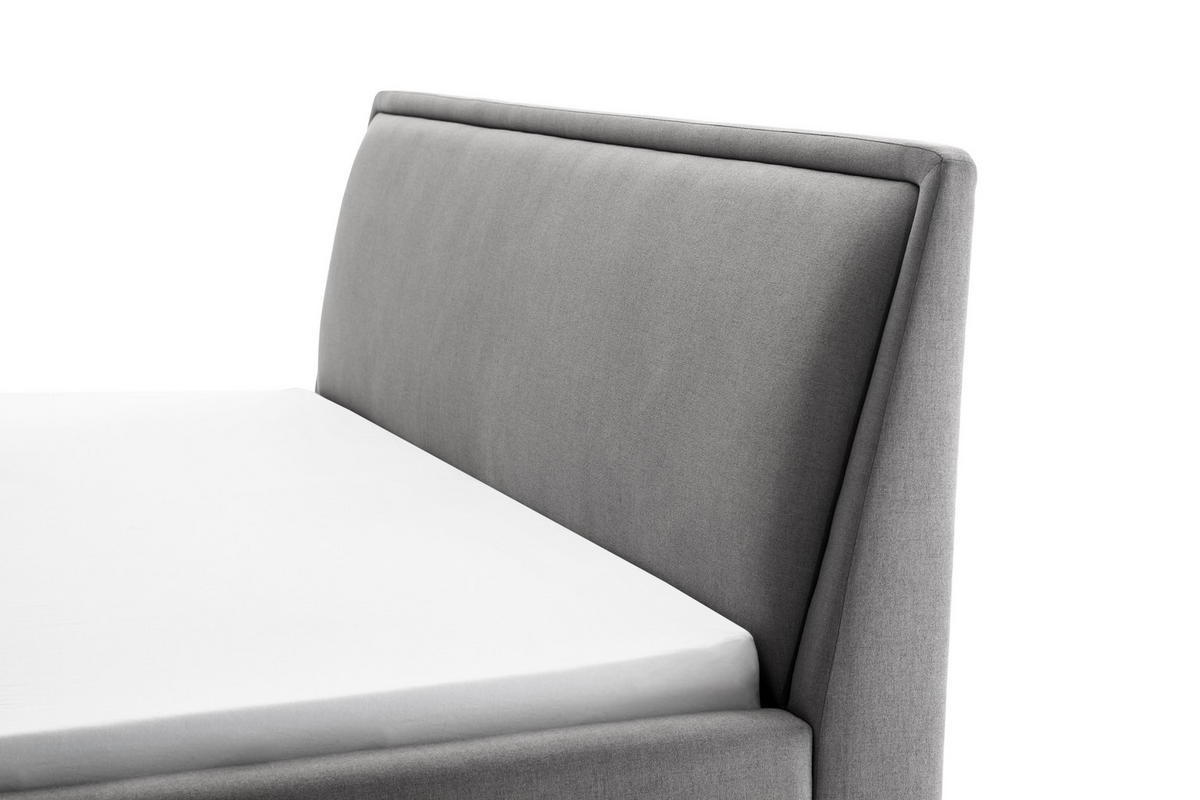 POLSTERBETT 140/200 cm  in Hellgrau  - Hellgrau/Schwarz, KONVENTIONELL, Holz/Textil (140/200cm) - Livetastic