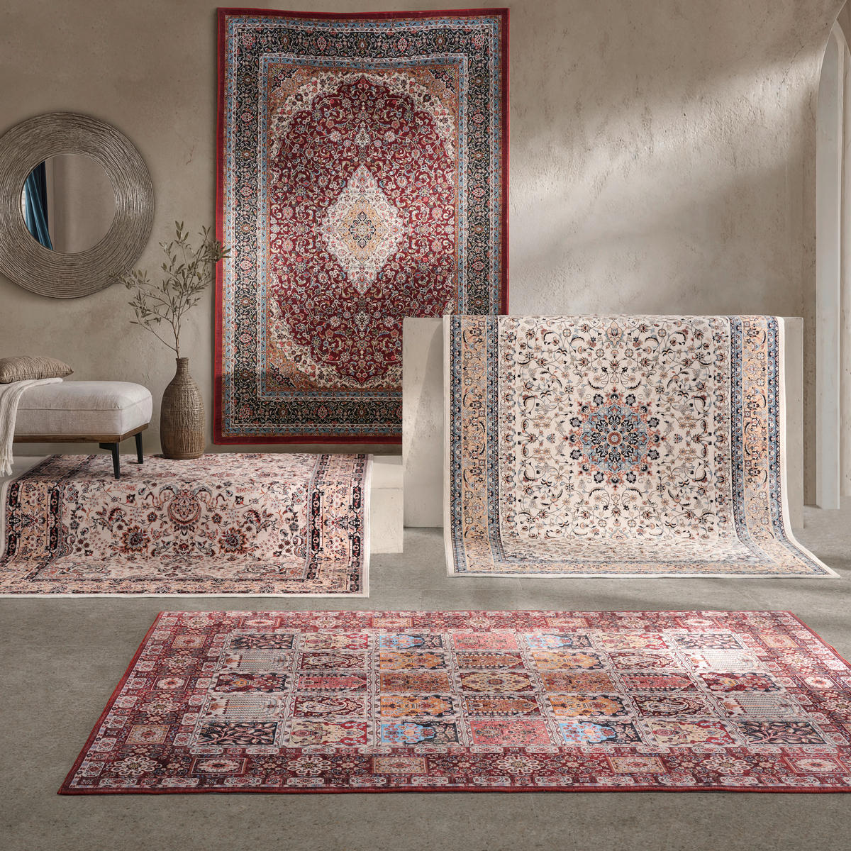 FLATVÄVD MATTA 190/280 cm  - beige, Lifestyle, textil (190/280cm) - Novel