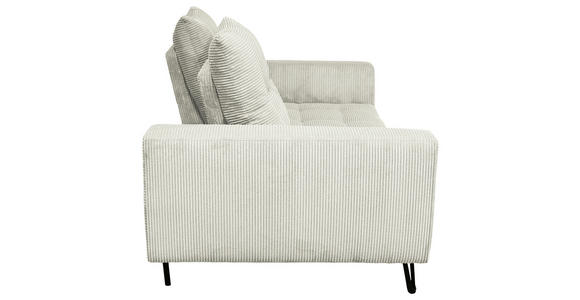 BIGSOFA  in Cord Naturfarben  - Schwarz/Naturfarben, KONVENTIONELL, Textil/Metall (246/100/116cm) - Carryhome