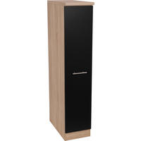 APOTHEKERSCHRANK 30/144,8/60 cm  in Schwarz, Eichefarben  - Eichefarben/Silberfarben, Basics, Holzwerkstoff/Metall (30/144,8/60cm) - Respekta
