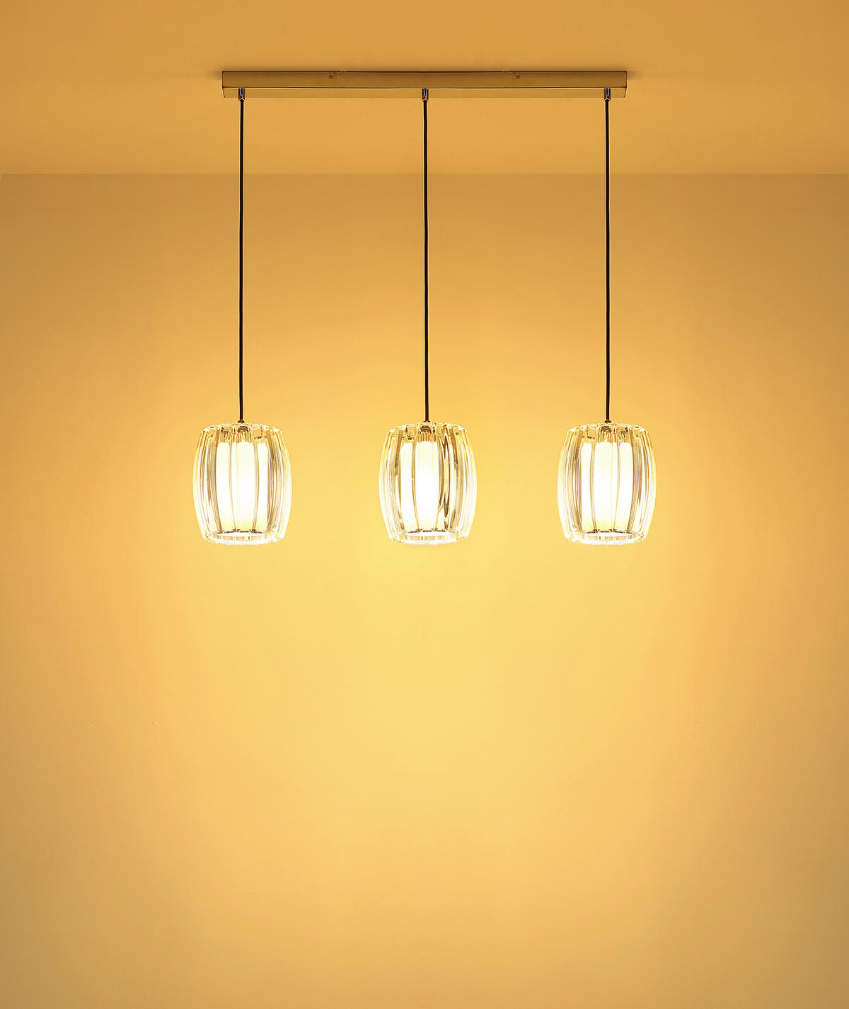 HÄNGELEUCHTE 86/18/120 cm  - Klar/Opal, Design, Glas/Kunststoff (86/18/120cm) - Globo