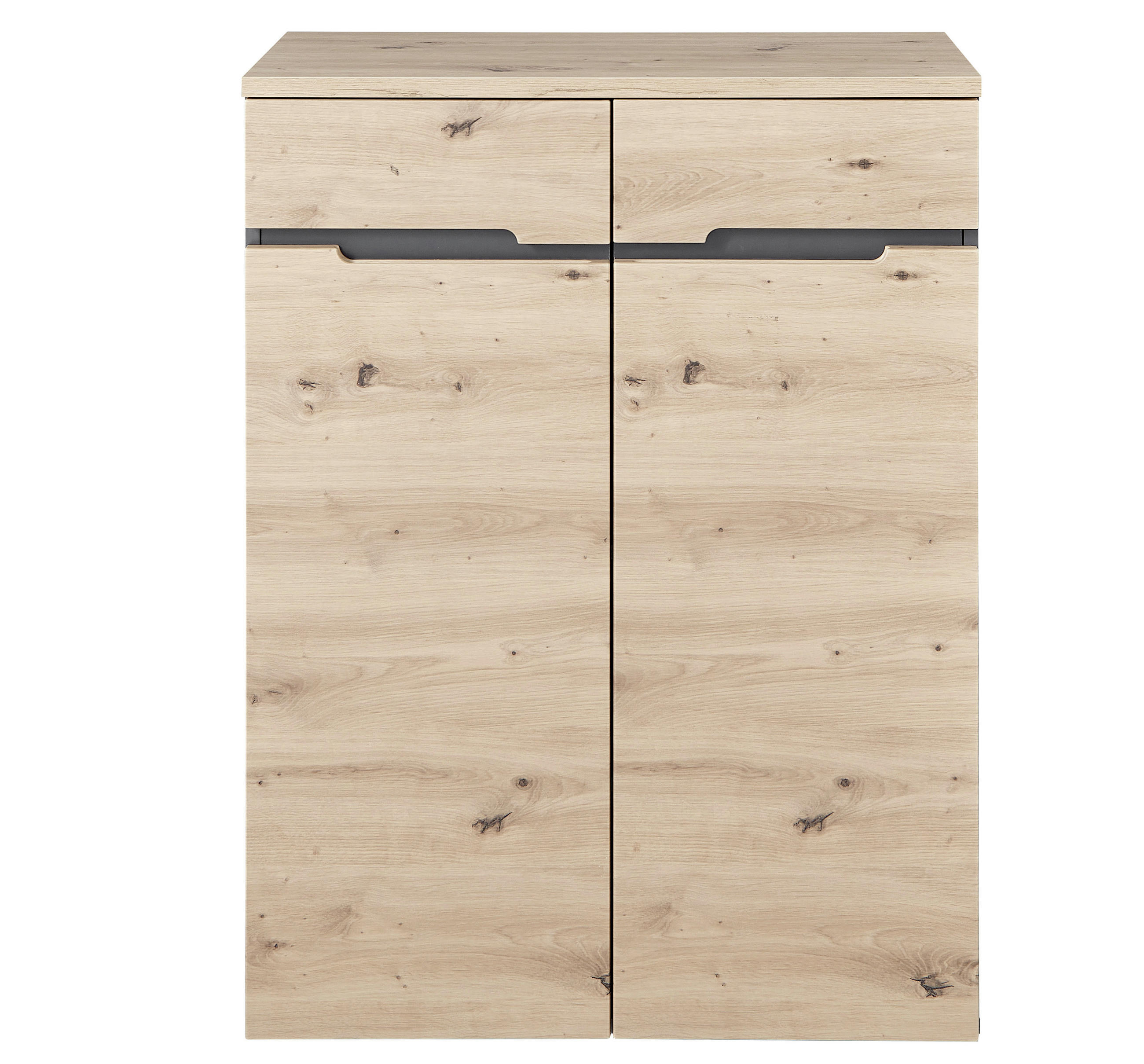 KOMMODE , 80/107/38 cm,  - Graphitfarben/Schwarz, Modern, Holzwerkstoff/Kunststoff (80/107/38cm) - MID.YOU