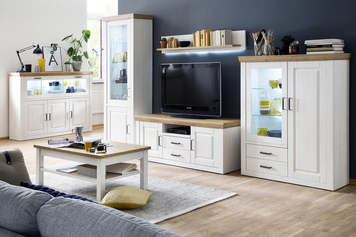 VYSOKÁ KOMODA, farba duba, farba pínie, 118/142/40 cm - čierna/farba duba, Lifestyle, kov/kompozitné drevo (118/142/40cm) - Livetastic
