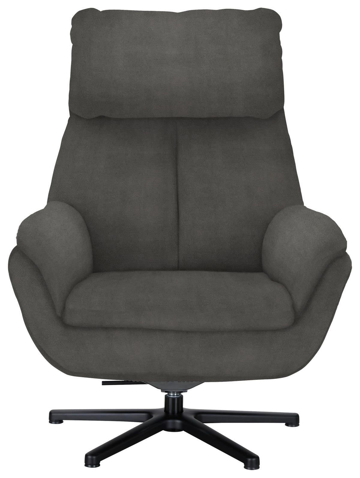RELAXSESSEL in Textil Grau  - Schwarz/Grau, Design, Textil/Metall (79/108/89cm) - Beldomo Style