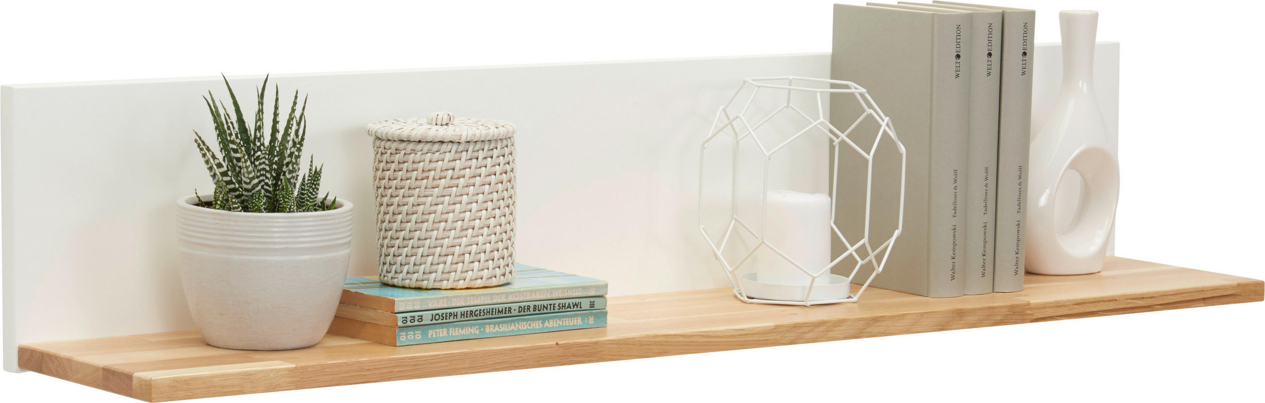 Wandboard in 104/20/20 cm Weiß, Eichefarben