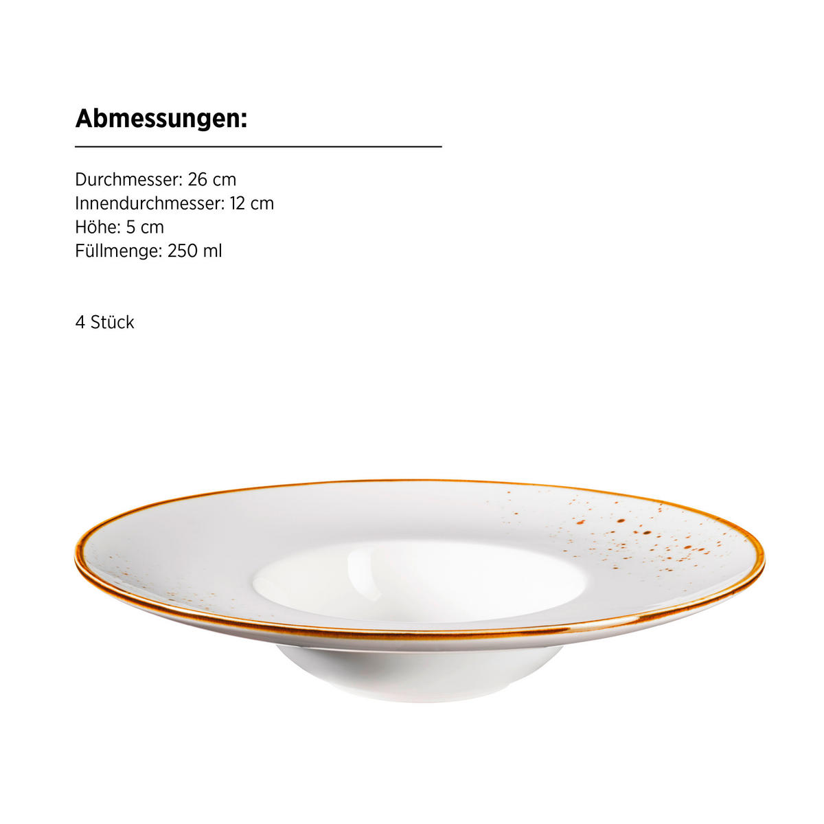 TELLERSET 4-teilig  - Braun/Weiß, Basics, Keramik (26/5cm) - Mäser