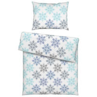 POSTELJINA NORDIC STAR 140/200 cm flanel siva, bela  - siva/bela, Konvencionalno, tekstil (140/200cm) - Esposa