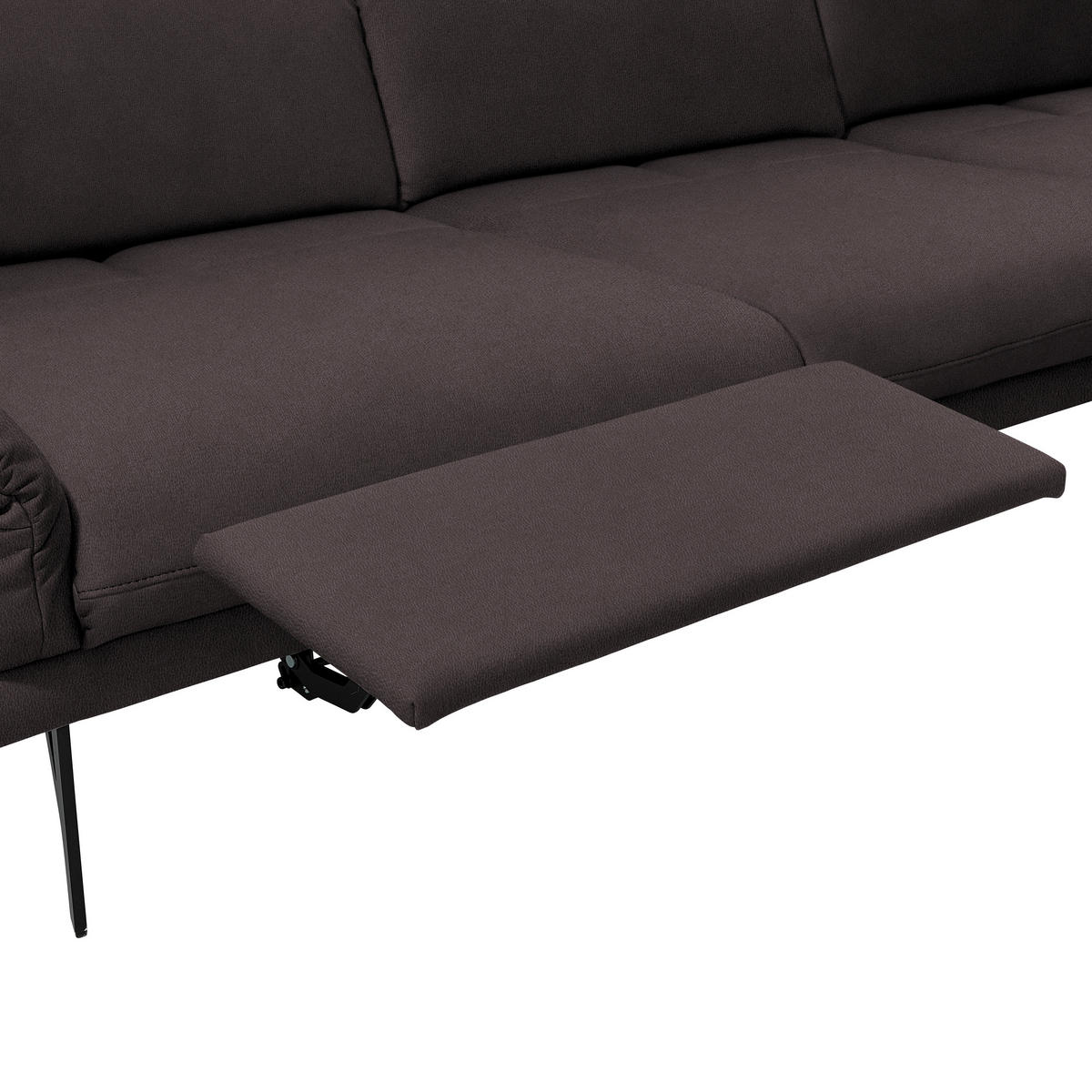ECKSOFA in Echtleder Dunkelbraun  308/173 cm  - Anthrazit/Dunkelbraun, Design, Leder/Metall (308/173cm) - Joop!