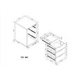 ROLLCONTAINER 40/66,5/45 cm  - Weiß, KONVENTIONELL, Holzwerkstoff/Kunststoff (40/66,5/45cm) - Carryhome