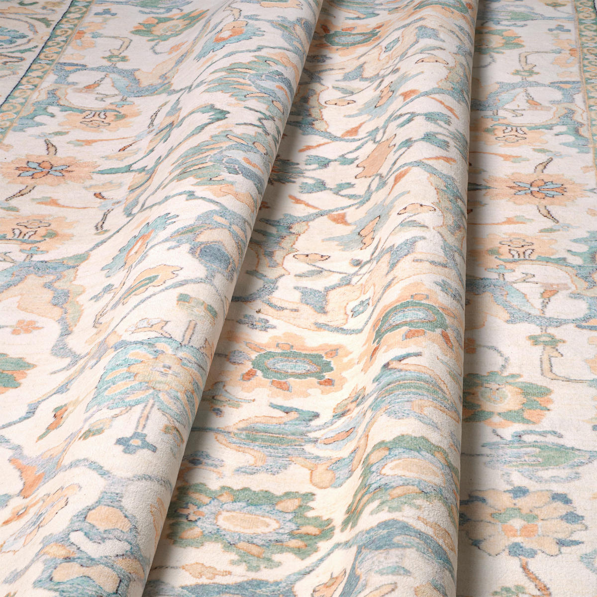 LÄUFER Living Zaveran 80/300 cm  in Terracotta, Perlmutt, Graublau  - Graublau/Perlmutt, LIFESTYLE, Kunststoff/Textil (80/300cm) - Lindorug