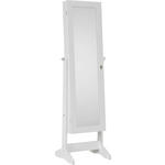 SCHMUCKSCHRANK 41/146/37 cm  - Weiß, KONVENTIONELL, Glas/Holzwerkstoff (41/146/37cm) - Xora
