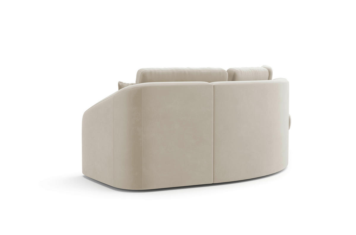 ECKSOFA in Samt Sandfarben  - Sandfarben/Schwarz, Modern, Kunststoff/Textil (230/266cm) - Sit & More