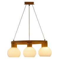 HÄNGELEUCHTE 60/120 cm    - Weiss/Eichefarben, Trend, Glas/Metall (60/120cm) - Novel