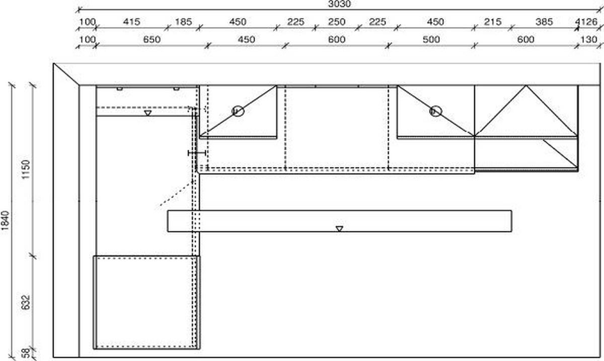KÜCHENLEERBLOCK  175/280 cm  in Grün, Eichefarben  - Eichefarben/Schwarz, MODERN, Holzwerkstoff (175/280cm) - Welnova