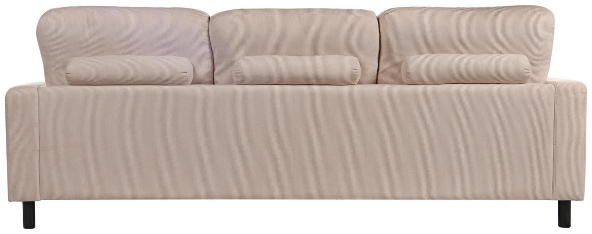 ECKSOFA ARDEN Creme Struktur Rückenkissen  - Creme/Schwarz, Design, Kunststoff/Textil (231/153cm) - MID.YOU