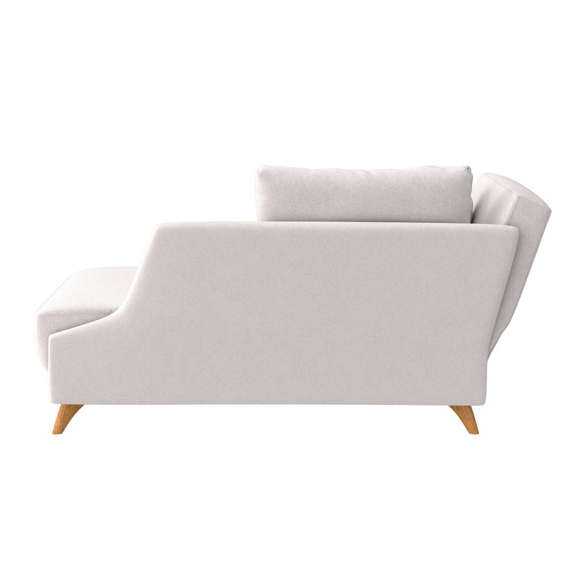 RÉCAMIERE in Flachgewebe Hellgrau  - Eichefarben/Hellgrau, MODERN, Holz/Textil (205/74/94cm) - Bali