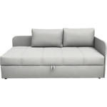 LIEGE  in Cord Hellgrau  - Hellgrau/Schwarz, Basics, Kunststoff/Textil (205/90/95cm) - Xora