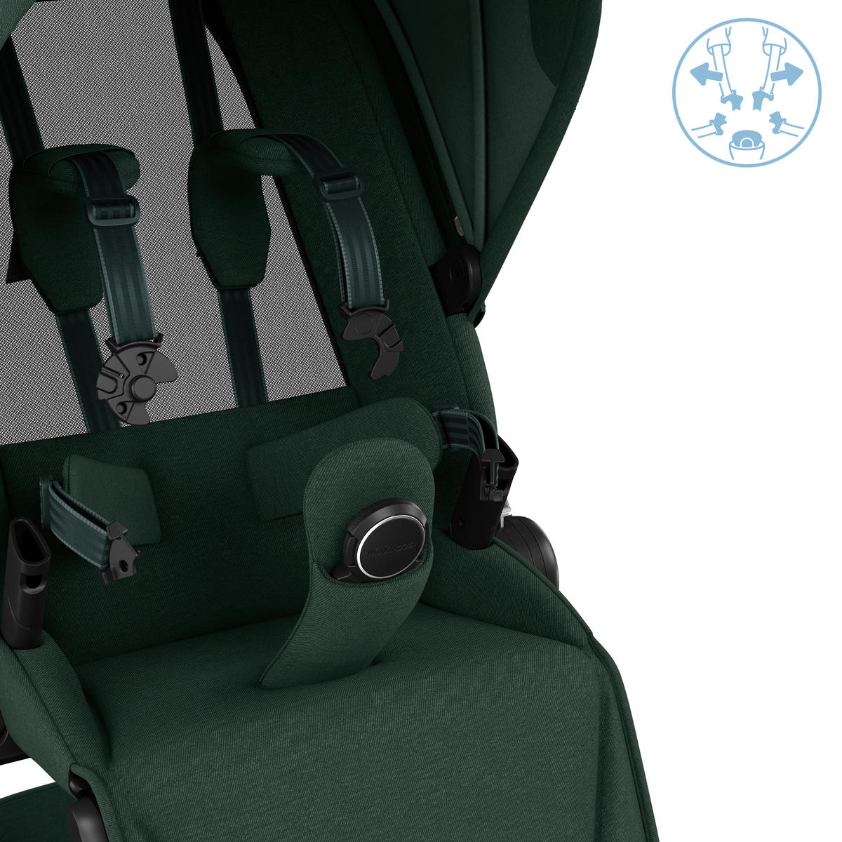 KINDERWAGEN Fame  - Dunkelgrün/Graphitfarben, Basics, Kunststoff/Textil (61.5/110/95,5cm) - Maxi-Cosi