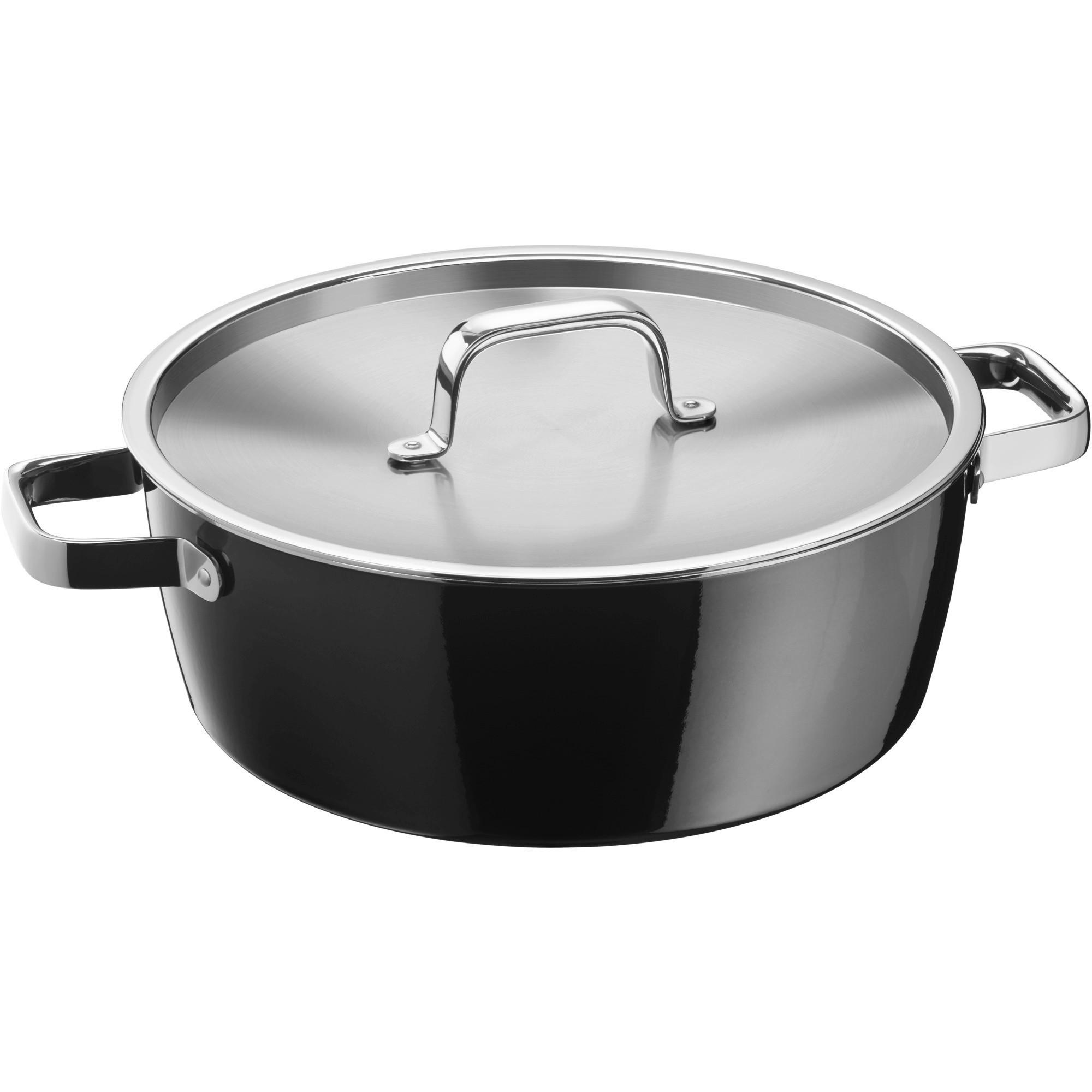 DUBOKI TIGANJ   28/10,5 cm       - boja nerđajućeg čelika/crna, Dizajnerski, metal (28/10,5cm) - WMF