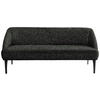 SITZBANK 197/85/72 cm Chenille Grau, Schwarz Metall  - Schwarz/Grau, KONVENTIONELL, Textil/Metall (197/85/72cm) - Moderano